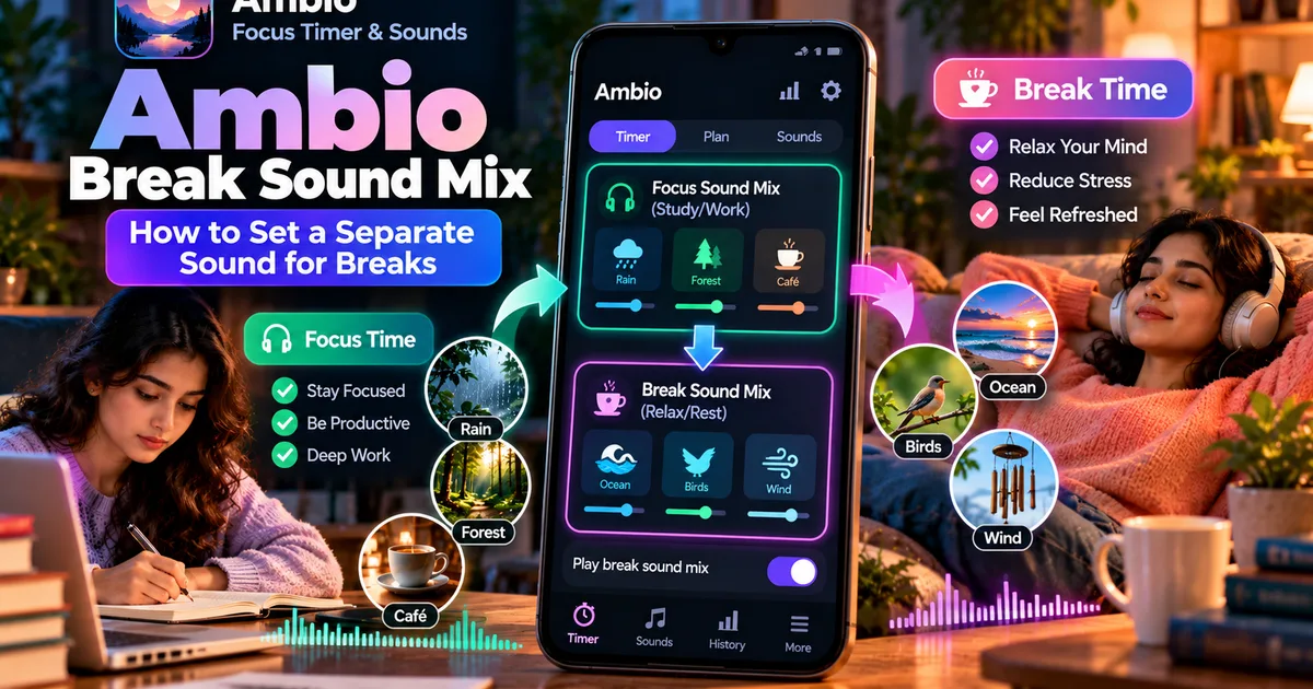 Ambio Break Sound Mix: How to Set a Separate Sound for Breaks