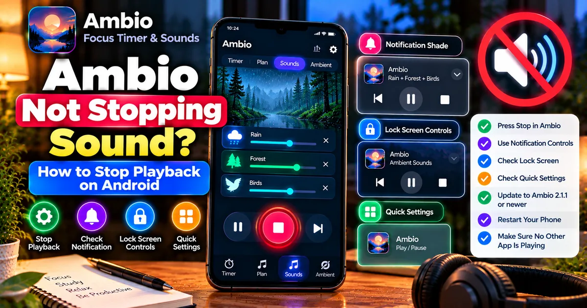 Ambio Not Stopping Sound? How to Stop Playback on Android