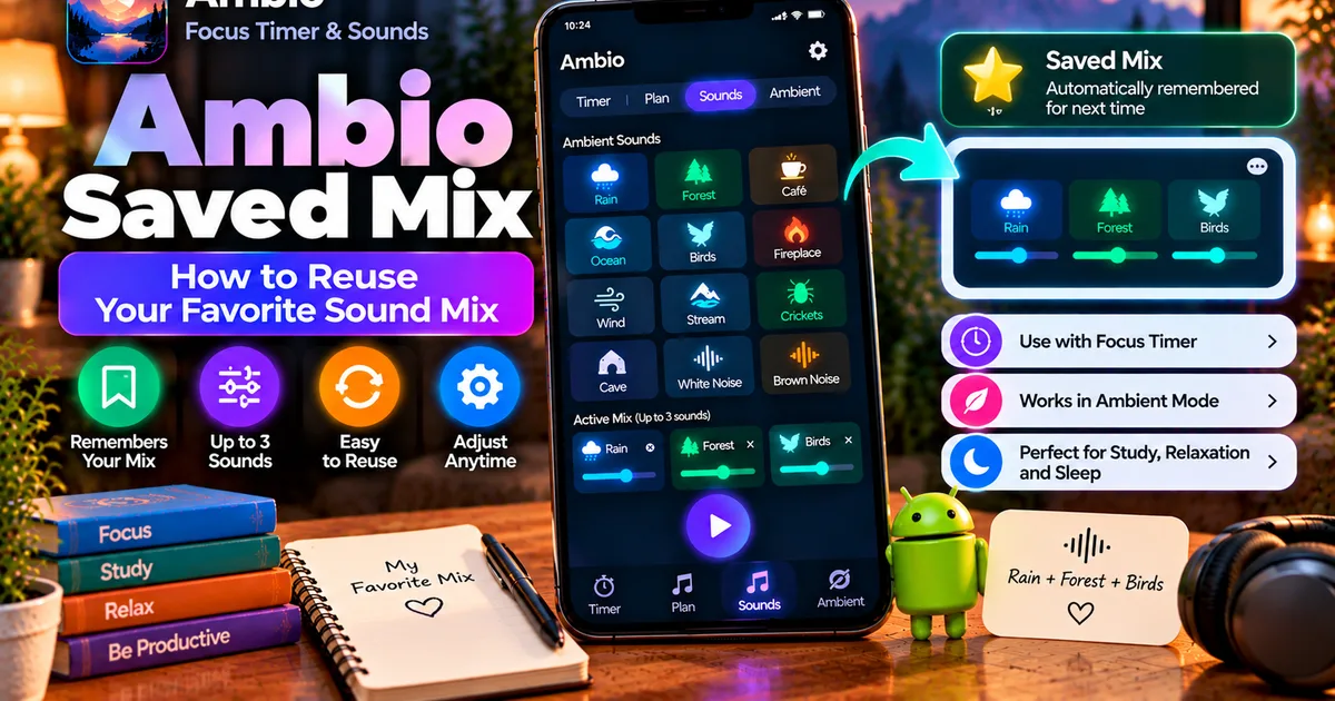 Ambio Saved Mix: How to Reuse Your Favorite Sound Mix