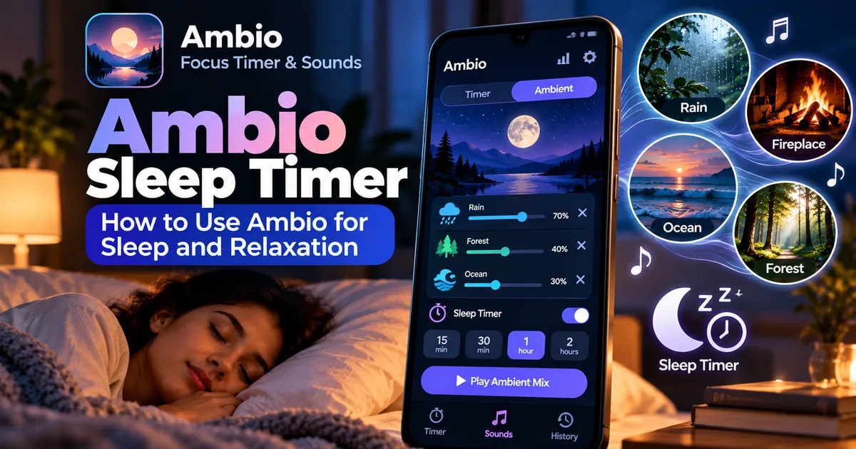 Ambio Sleep Timer: How to Use Ambio for Sleep and Relaxation