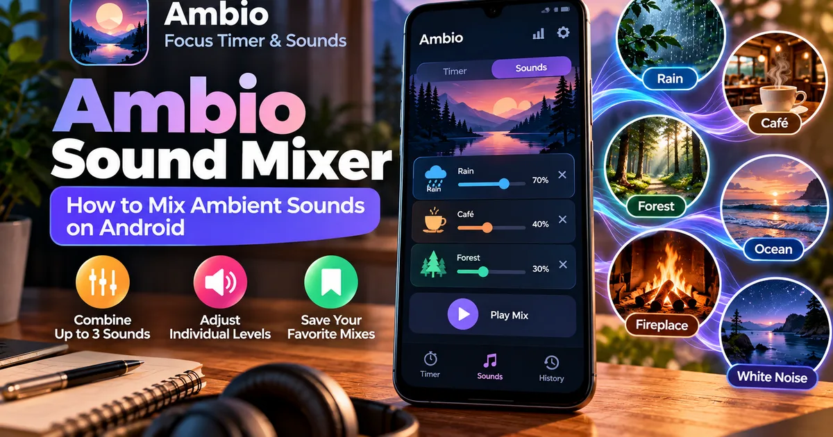 Ambio Sound Mixer: How to Mix Ambient Sounds on Android