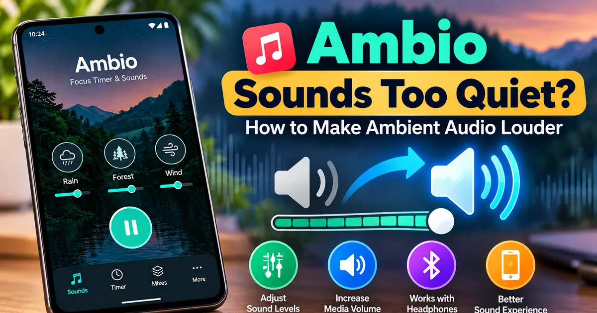 Ambio Sounds Too Quiet? How to Make Ambient Audio Louder