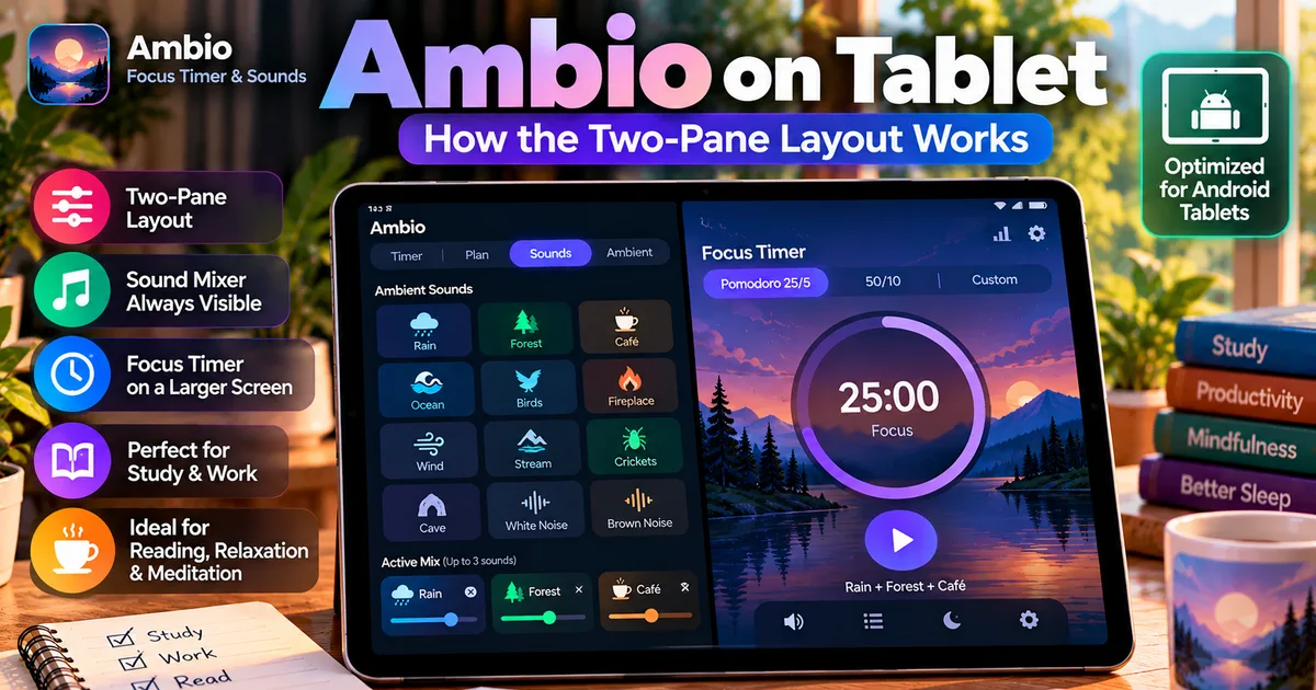 Ambio on Tablet: How the Two-Pane Layout Works on Android Tablets