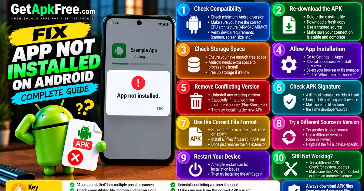 How to Fix "App Not Installed" Error on Android: 12 Solutions That Work