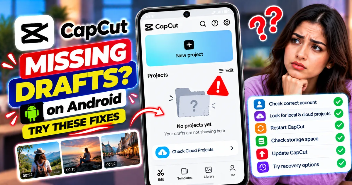 How to Fix CapCut Drafts Disappeared on Android