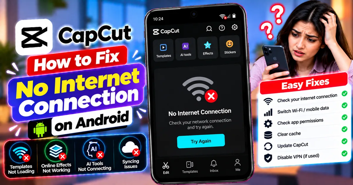 How to Fix CapCut No Internet Connection on Android