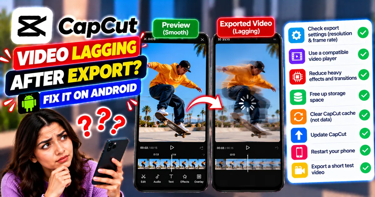 How to Fix CapCut Video Lagging After Export on Android