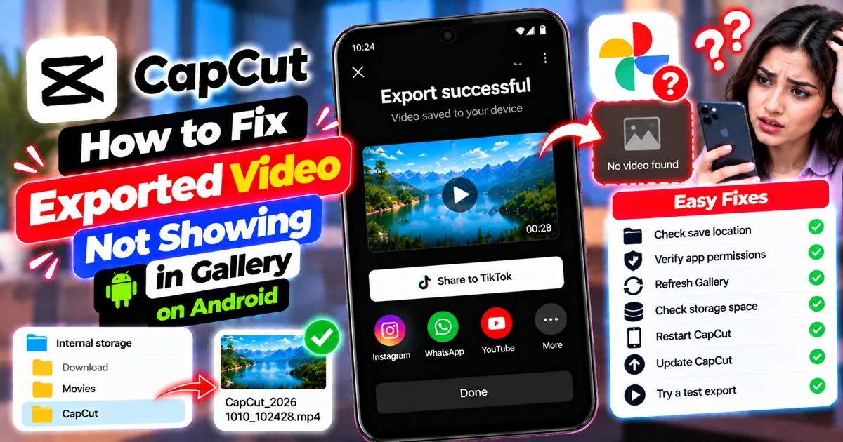 How to Fix CapCut Exported Video Not Showing in Gallery