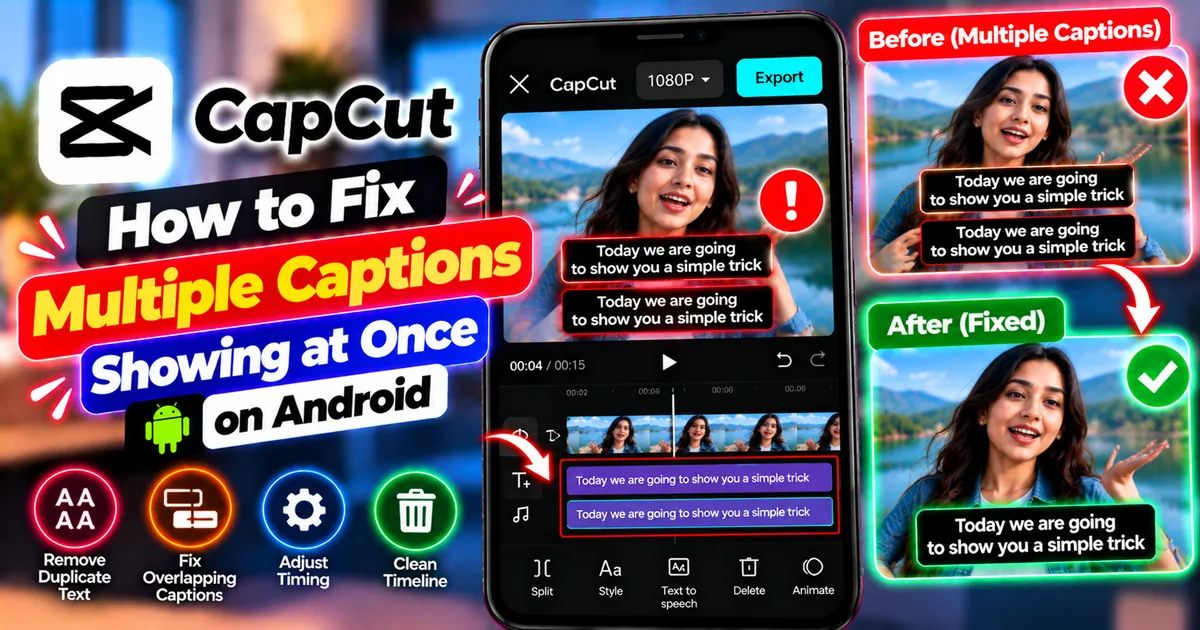 How to Fix Multiple Captions Showing at Once in CapCut on Android