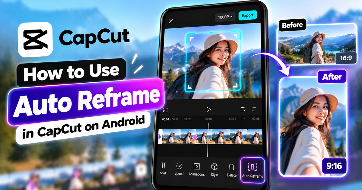 How to Use Auto Reframe in CapCut on Android